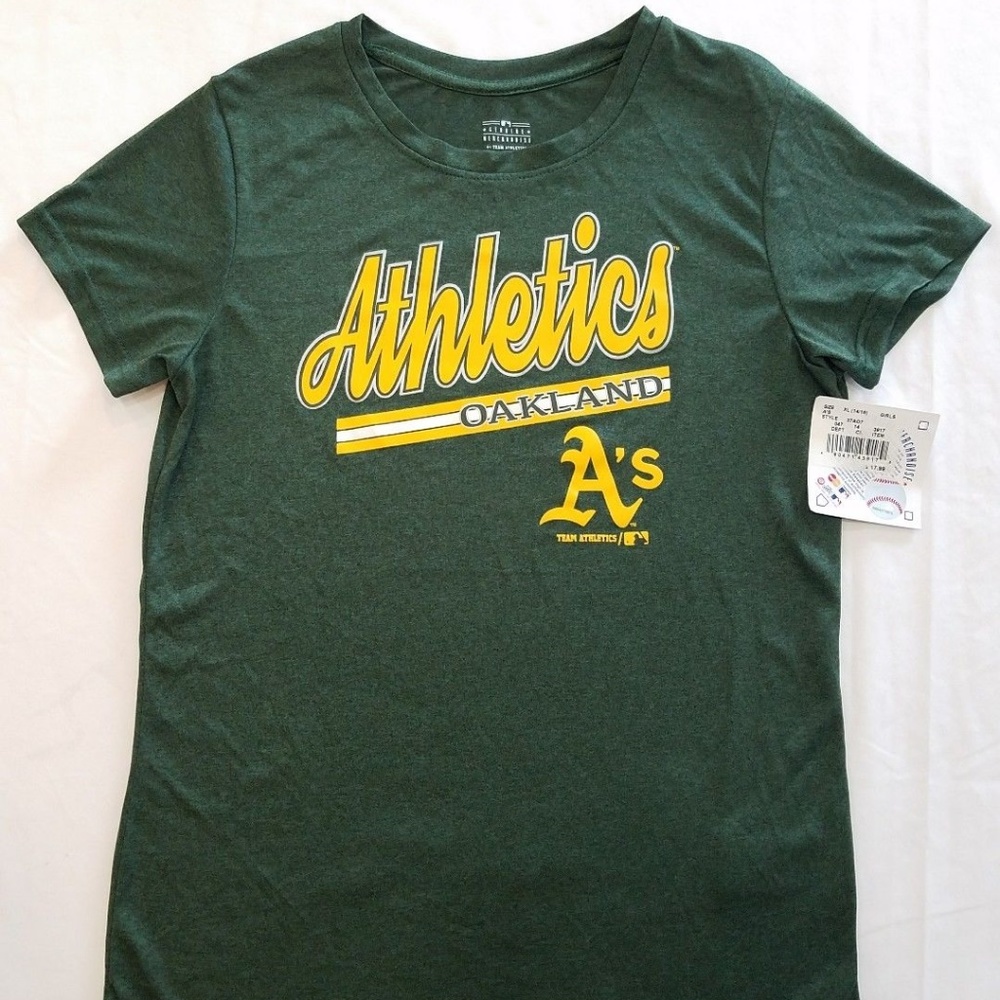 Oakland Athletics Youth Girls Baseball Blouse